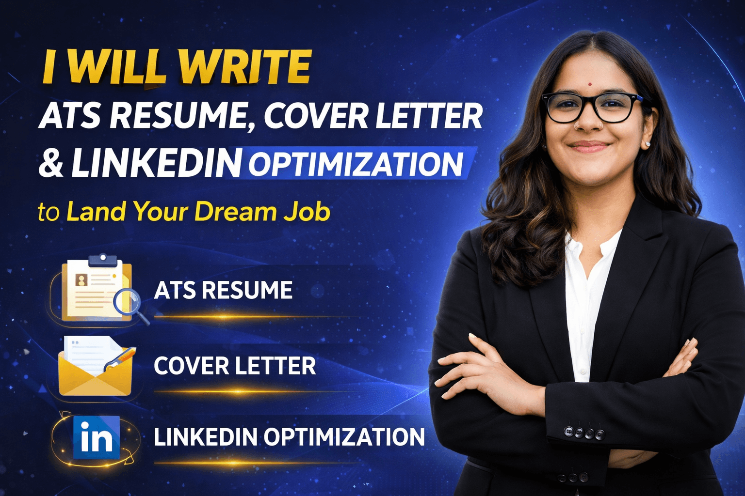 I Will Write ATS Resume, Cover Letter & LinkedIn Optimization to Land Your Dream Job