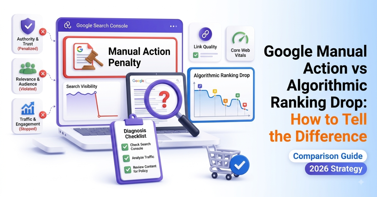 Google Manual Action vs Algorithmic Ranking Drop: How to Tell the Difference